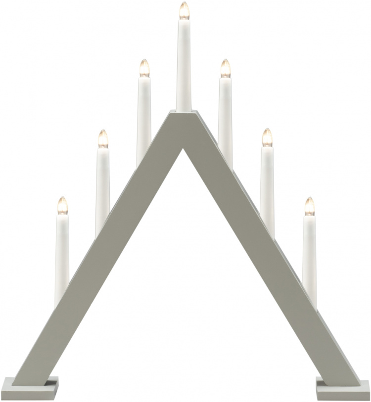 Konstsmide Elljusstake 7-arm 3931-305 7 ljus trä grå Konstsmide